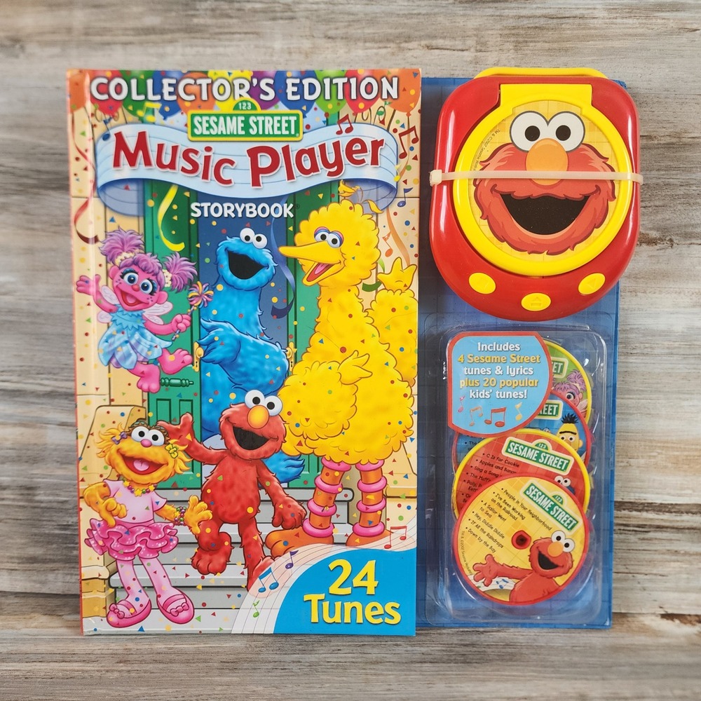 Sesame Street Music Player Storybook Collector's Edition Elmo 24 Tunes 4 Discs